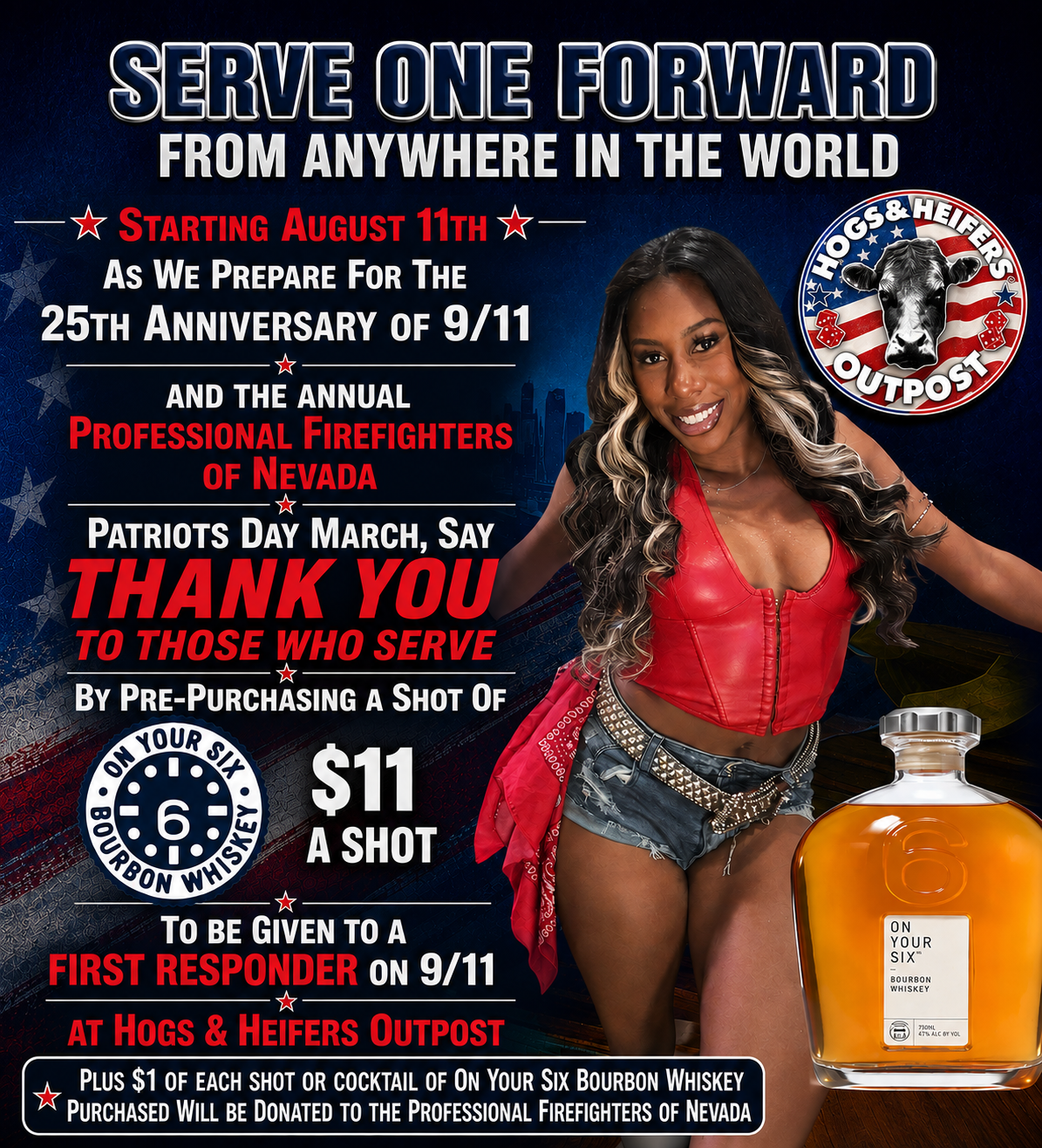 9/11 PRE-PURCHASE SHOT - ON YOUR 6 Bourbon