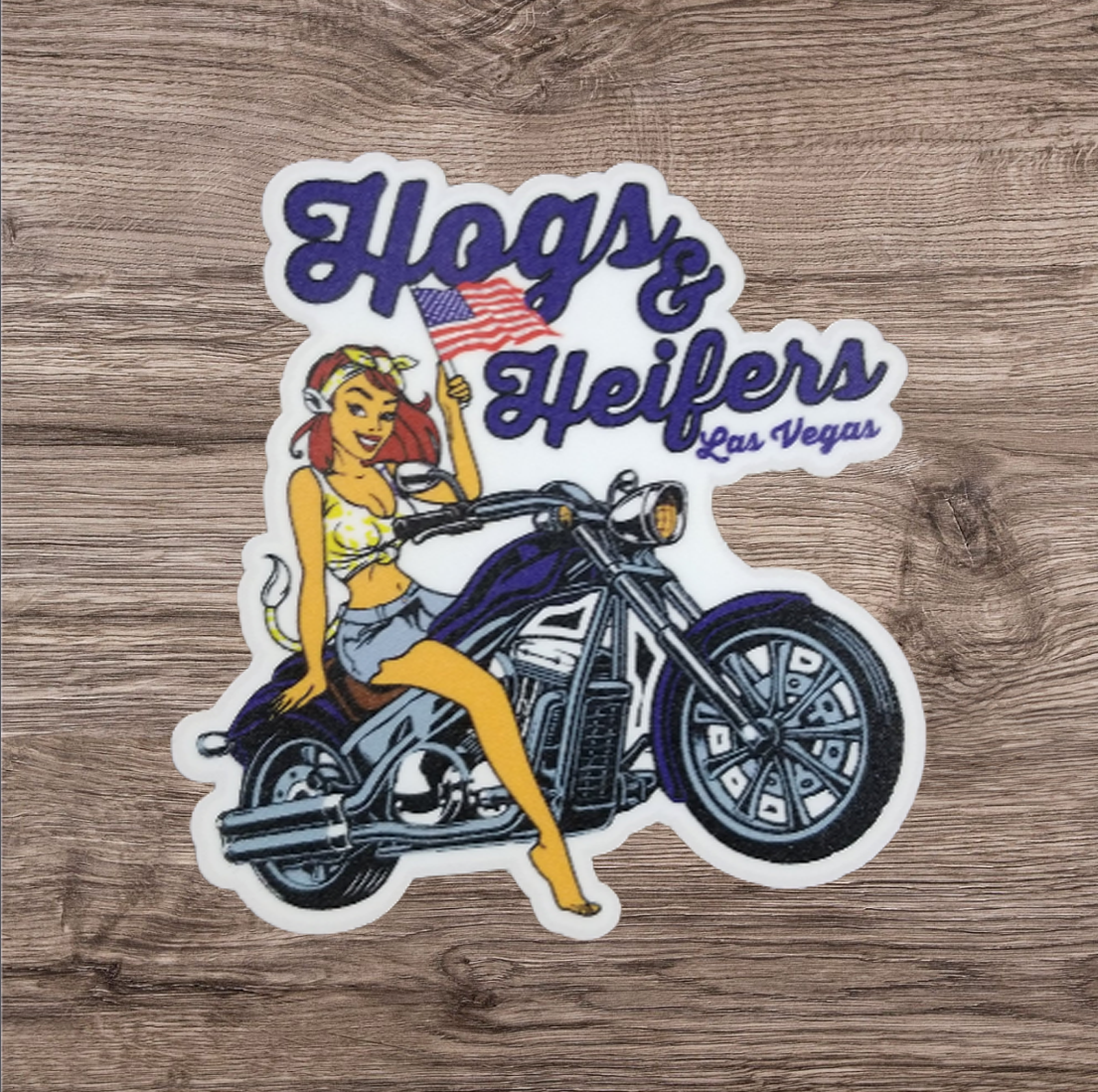 HEIFER ON A HOG STICKER