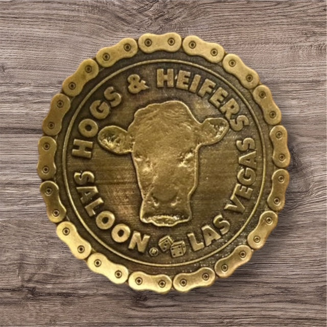 CHAIN LOGO BELT BUCKLE - LAS VEGAS