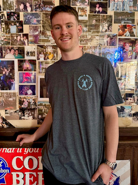 HEIFER ON A HOG GREY TEE