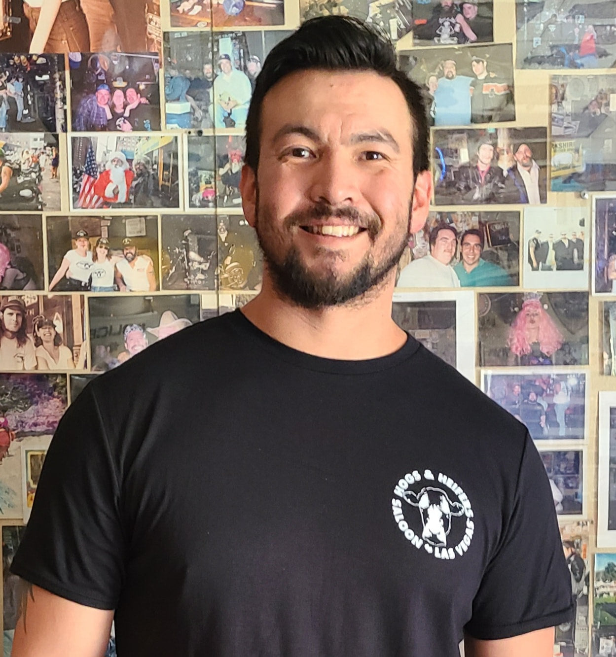 HEIFER ON A HOG BLACK TEE