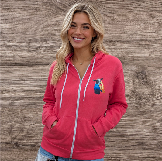 BESSIE HOODED ZIP UP SWEATSHIRT