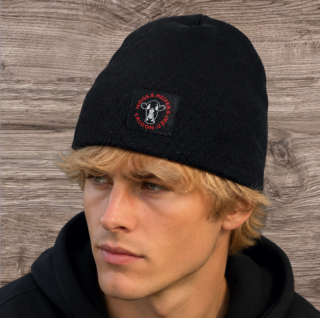 Beanie - H&H Tag Black