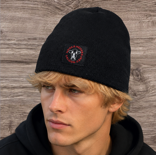 Beanie - H&H Tag Black