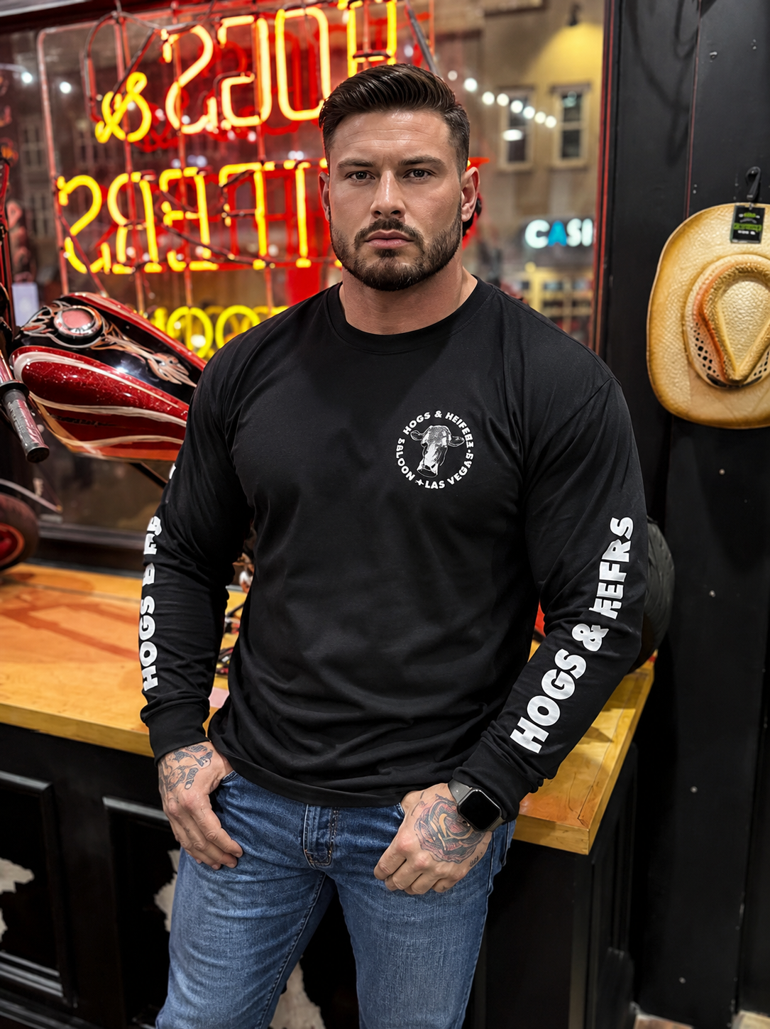 LONG SLEEVE BACK LOGO