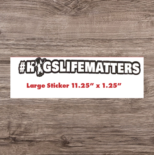 #HOGSLIFEMATTERS BUMPER STICKER 11.25" x 1.25"