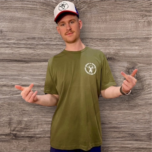 ARMY GREEN TEE - CLOTHING