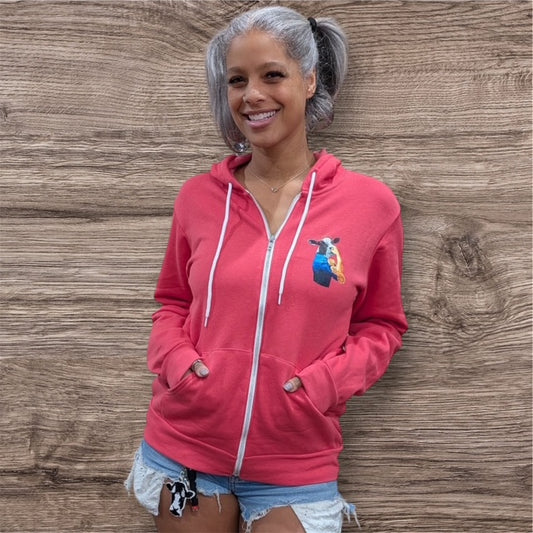 BESSIE HOODED ZIP UP SWEATSHIRT