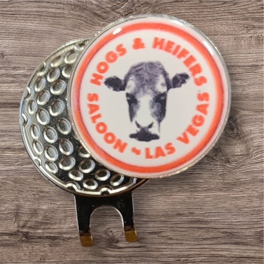HAT CLIP WITH MAGNETIC GOLF BALL MARKER