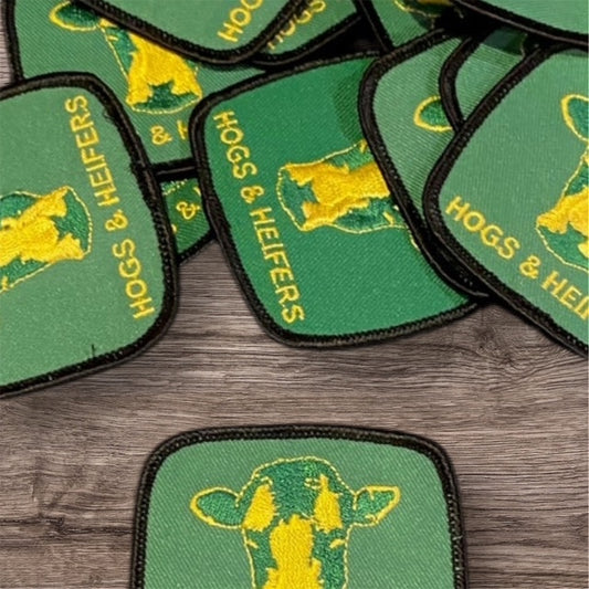 GREEN HOGS DEERE 2.5" SQUARE PATCH
