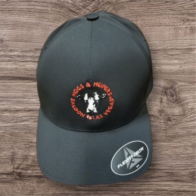 FLEX FIT DELTA HAT ROUND RED LOGO