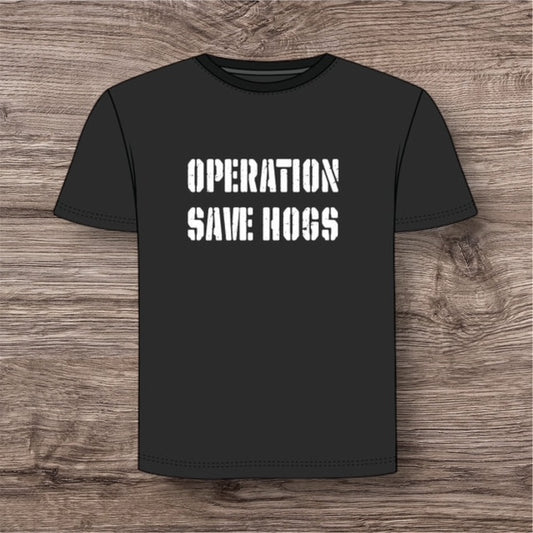 OPERATION SAVE HOGS TEE BLACK
