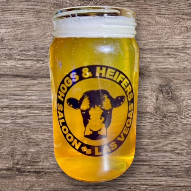 MASON JAR PINT GLASS