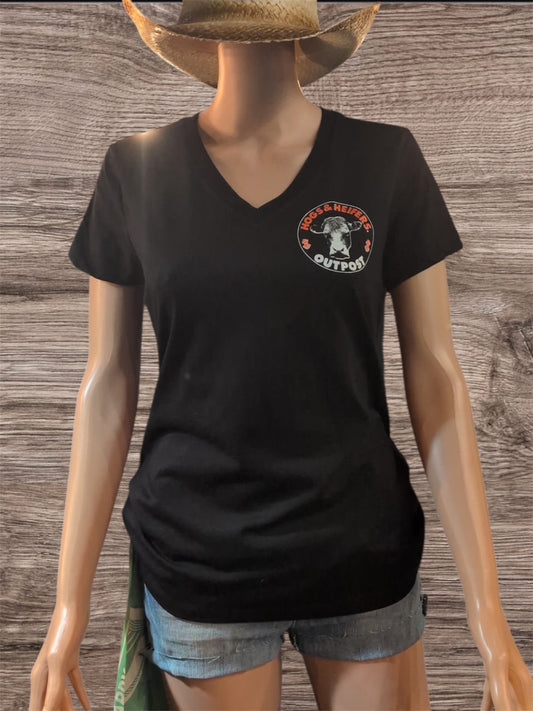 OUTPOST LOGO V-NECK TEE