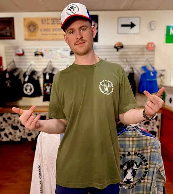 ARMY GREEN TEE - CLOTHING